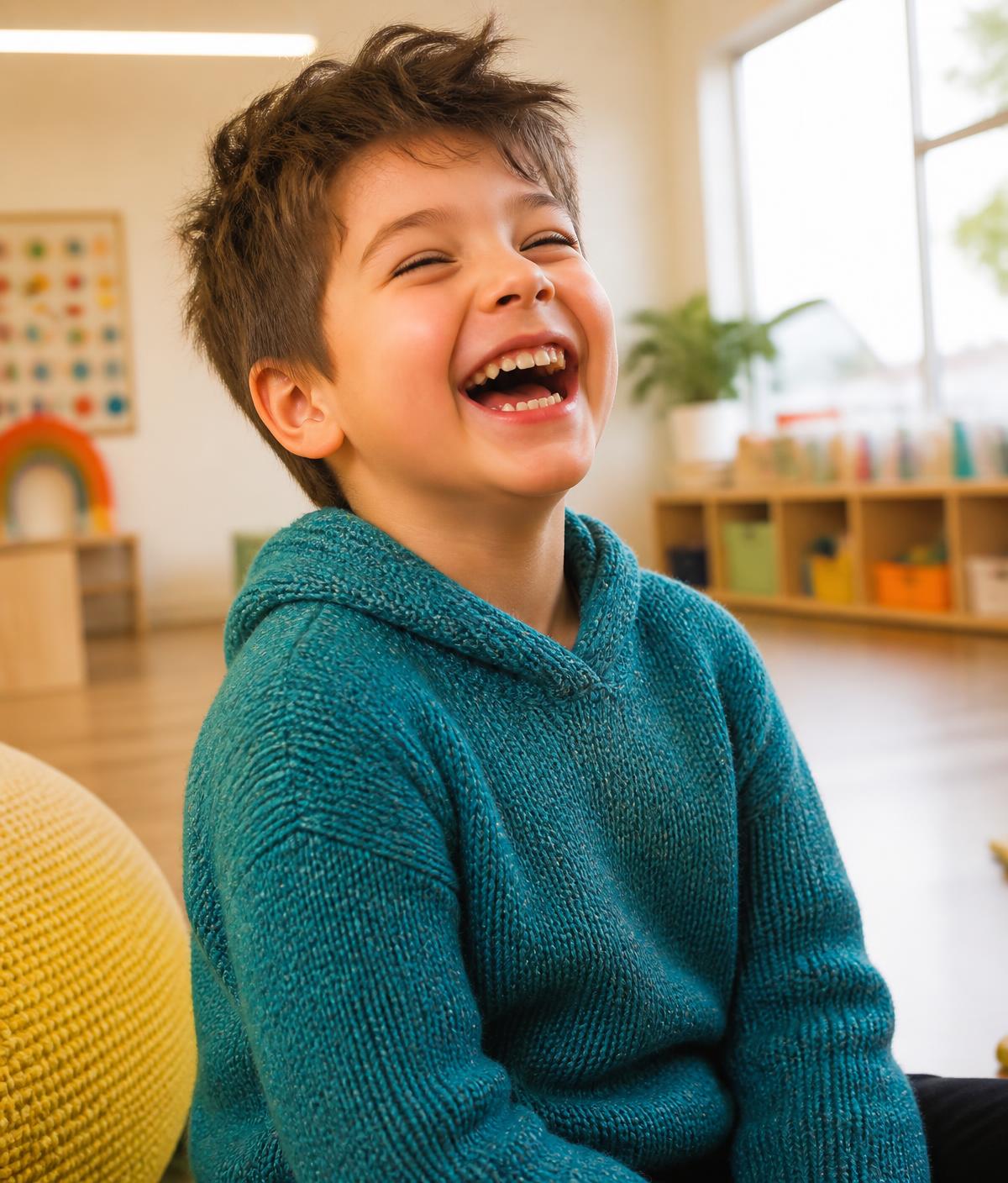 A joyful child at the Center